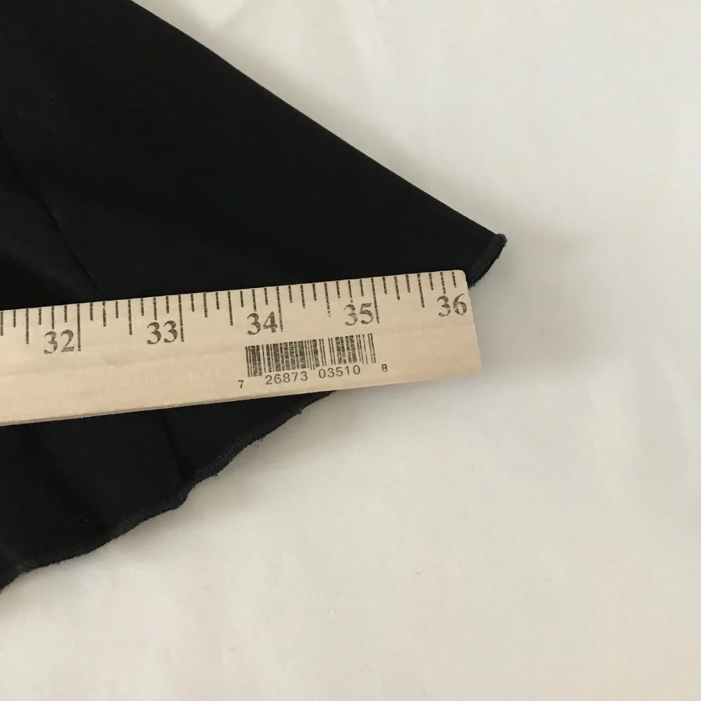 SUSAN LAWRENCE Black Midi Skirt Flounce Ruffle Women’s Size XL